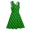 Casual Dresses White Polka Dot Holiday Dress Polkadot Christmas Green Street Fashion Womens Pretty Skate Summer Graphic Clothe