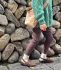 jelenie Jonmi jesień w stylu koreańskim dzieci dzianinowe legginsy list wydrukowany elastyczne maluchy dzieci chude spodnie 240108