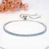 Bransolety Kaletine Charms Bracelet dla kobiet Sterling Sier Blue Pink White CZ Kulki tenisowe Link Rose Gold Mens Biżuteria 18 ”