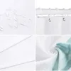 シャワーカーテンニンブトロピカルグリーンプラントシャワーカーテンバスルーム防水葉ストライプ印刷シャワーカーテン装飾12％のフック