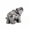 Estatuetas decorativas mineral natural hematita elefante estatueta reiki cura estátua de cristal decoração 2 polegadas de comprimento cerca de 50g de peso