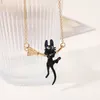 S3889 bijoux de mode mignon dessin animé chat noir pendentif collier