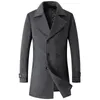 Cappotto da uomo in lana 30% soprabito Cappotto da adolescente nero doppiopetto con risvolto Manica lunga Autunno / Inverno Abbigliamento casual Top spesso caldo 240109