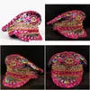 Berets Luxo Mulheres Chapéu Militar Sequin Burning Yacht Week Sargento Rhinestone Rave Festival Bachelorette Parte Drop Delivery Moda Dhczq