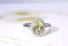 Cluster Rings SFY2024 Natural 2.10CT Yellowish Green Sapphire Gemstone Diamonds Pure 18K Gold Jewelry for Women Födelsedagens presenter
