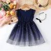 Abiti da ragazza Abiti estivi per ragazze con paillettes senza maniche Canotta Abito coreano per bambini Tinta unita in tulle impiombato Principessa Disponibile