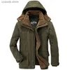 Jaquetas masculinas Homens Longos Casacos de Inverno Jaquetas Com Capuz Casual Quente Parkas 7XL Boa Qualidade Masculino Fit Casacos de Inverno Multi-bolso Jaquetas de Carga T240109