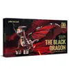 Piececool 3D Metal Puzzle The Black Dragon DIY Model Kits Montering Jigsaw Toy Desktop Decoration Gift for Adult 240108