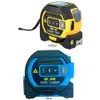 3 em 1 fita métrica a laser lcd digital telêmetro régua infravermelha 40m60m medidor de distância ferramenta gancho magnético métrica imperial 240109