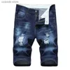 Männer Jeans Sommer Neue Männer Baumwolle Kurze Jeans Mode Lässig Slim Fit Hohe Qualität Blau Denim Shorts Männliche Marke Kleidung Große Größe 28-42 T240109