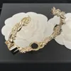 Top Luxus Gold Armband Diamant Armreif Designer Liebhaber Armband Brief Für Frau Mode Schmuck