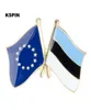 Europeiska unionen Estonia Flag Lapel Pin Flag Badge Lapel Pins Badges Brosch XY007418943615