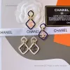 designer sieraden oorbel meerkleurige stempel charme ontwerper oorbellen emaille Vintagee mode CH oorbellen liefde ontwerp voor dames sieraden 18K verguld