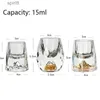 Vinglas 2 st/set Crystal Glass Cup Gold Foil Wine Cocktail Shot Whisky Vodka Beer Glasses High-End Drinkware Set Creative Bar Mug YQ240105