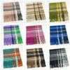 Winter Women Plaid Scarf AC Pamanhmina Shawls Cashmere Thick Wraps Lady Tassel Warm Scarves Rainbow Hairy Bufanda C06 240108