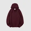 Frisk pullover hoodie tunn kammad dubbelsidig tyg tom hoodie