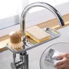 Rangement de cuisine, support de robinet en acier inoxydable, panier de vidange en tissu pour évier, salle de bain