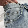 Mäns designer lila varumärke jeans män kvinnor jeans katt jeans högkvalitativa broderade brev lila jeans jeans män jeans