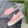 2024 Schuhe Italienischer Luxus Weiß Rosa Klassischer Jacquard Denim Vintage Damen Herren Slip On Slide