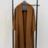 Роскошное пальто Maxmaras 101801 Пальто из чистой шерсти Gaoding 100 Пальто из чистого двустороннего кашемира с узором «водные волны» Кашемировое пальто высокого качества с шерстяным f средней длины