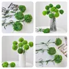 Kwiaty dekoracyjne 2 szt. Roślina wewnętrzna sztuczna zieleń łodygi realistyczne sztuczne rośliny Sieciki Małe biuro