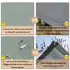 300D Waterproof Gray Square Rectangular Shade sail Outdoor Garden Swimming Pool Awning Camping Hiking Sun shelter 240108