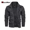 MAGCOMSEN Uomo Giacche in pile Giacca a vento Cappotti Autunno Inverno Bomber termico Multitasche Colletto alla coreana Giacca da moto 240108