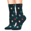 12 paires de chaussettes en coton d'hiver pour femmes de noël impression confortable femme vêtements chaussettes de haute qualité Sport thermique Harajuku chaussette 240109