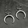 Dangle Oorbellen Maan Charm Oorbel Hanger Roestvrij Staal Voor Vrouwen Mannen Mode-sieraden Ronde Hoepels Piercing