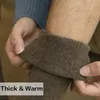 Mäns varma strumpor Vinter tjocka termiska knä Hög lång snö kall kompressionsstrumpor Ben Cover Calf Black Terry Socks Male 240104