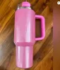 DHL con logo 1: 1 inverno rosa scintillante bicchieri da 40 once con manico coperchio paglia tazze per auto di grande capacità bottiglie d'acqua regali di San Valentino 0109