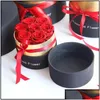 Decorative Flowers Wreaths Eternal Rose In Box Preserved Real With Set The Mothers Day Gift Romantic Valentines Gifts Drop Deliver Dh017