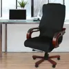 Housses de chaise en spandex extensible de bureau de tailles ML Housse de chaise de siège d'ordinateur anti-sale Housses amovibles pour chaises de siège de bureau 240108