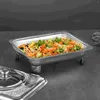 Dinnerware Sets Chafing Steam Pans Steel Buffet Fruit Tray With Lid Stainless-steel Foods Holder