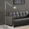 Floor Lamps Modern Industrial Lamp Black Silver Swing Long Arm Adjustable Study Living Room Work Office Stand Light Hallway Furniture