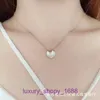 Fashion Car tires's designer necklace heart Full body genuine gold real diamond white Fritillaria red agate collarbone female small With Original Box