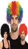Men lady Clown Fans Carnival Wig Disco Circus Funny Fancy Dress Party Stag Do Fun Joker Adult Child Costume Afro Curly Hair Wig pa9579885