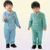 Suits Child Formal Dress Suit Set Autumn Winter Boys Jacekt Pants Vest Outfit Kids Baby Birthday Party Performance Wedding Costume7729732