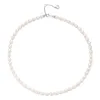 Collier de perles de Millet en argent S925 pour femmes, chaîne courte à la mode et au tempérament, vente en gros