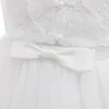 Girl Dresses Lovely White Flower Dress Kids Princess Short With Lace Jacket Fashion Wedding Birthday Party 2024