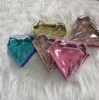 Plastic Diamond shape box false eyelashes packing box 3D mink lash case empty storage box with tray DHL2843704