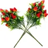 Fleurs décoratives 2 pièces, simulation de fraises, plante de mariée, fausses fraises, pics en Pvc