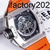 Top Clone Miers Richrs Watch Watch Factory SuperClone RM 011 Platinum Back Diamond Sport Machines Hollow Fashion Casual Time