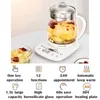 Bouilloires Électriques 220 V Jiuyang pot de santé multi-fonctionnel fleur théière verre ragoût théière 1.5L Portable Mini Multi cuiseur thé Dessert cuiseur YQ240109