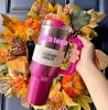 Cosmo Pink Tumblers Winter PINK Shimmery LIMITED EDITION 40 oz Tumblers 40 oz Mugs Lid Straw Big Capacity Beer Water Bottle Valentines Day Gifts Pink Parade