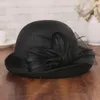 Baretten Tovenaar Hoed Vrouwelijke Elegante Bloem Zon Britse Dame Zomer Krullend Fedora Vrouw Mode Cloche Hoeden