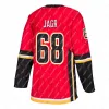 Elias 28 Lindholm Jersey 10 Jonathan Huberdeau 25 Jacob Markstrom 88 Andrew Mangiapane 91 Nazem Kadri 68 Jaromir Jagr Maillots de hockey Noir s