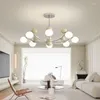 Chandeliers Creative Milk White Glass Chandelier Lights For Living Room Bedroom E27 Lamps Petals Fixtures Lustres Indoor Lighting Luminaria