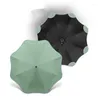 우산 창조적 우산 검은 코팅 접이식 단색 맑고 비즈니스 비즈니스 자동 포장 남성 여성