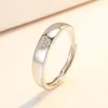 Cluster Ringe KOFSAC Koreanische Mode 925 Sterling Silber Ring Für Männer Frauen Hochzeit Zubehör Offene Größe Zirkon Liebe Herz Liebhaber Geschenke